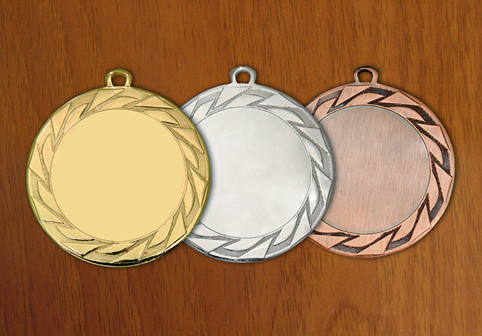 medal 70 mm na wklejk 50 mm - brzowy puchary statuetki medale