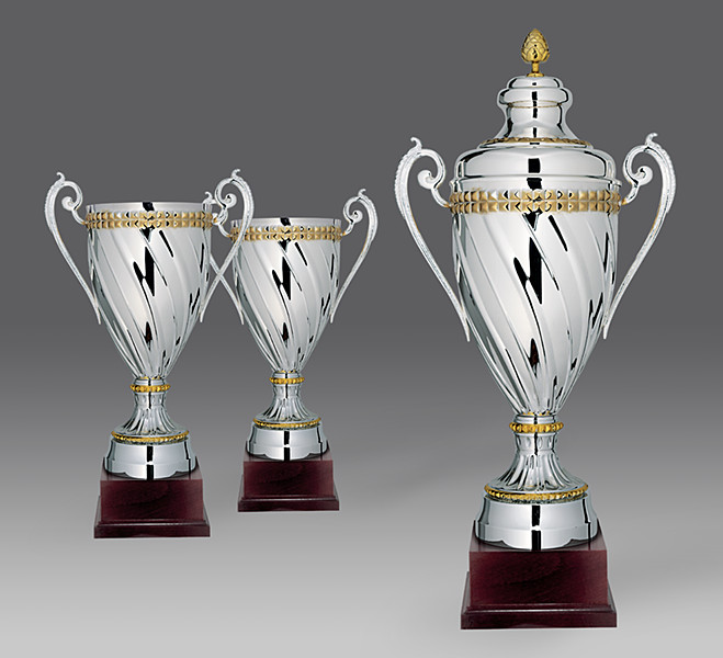 Puchar posrebrzany i pozłacany 501 3 z przykrywką, ø24, h.83 (produkt niedostępny) puchary statuetki medale