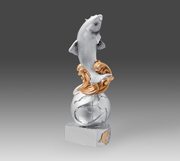 statuetka wdkarska - ryba, h.20 (stara kolekcja) puchary statuetki medale
